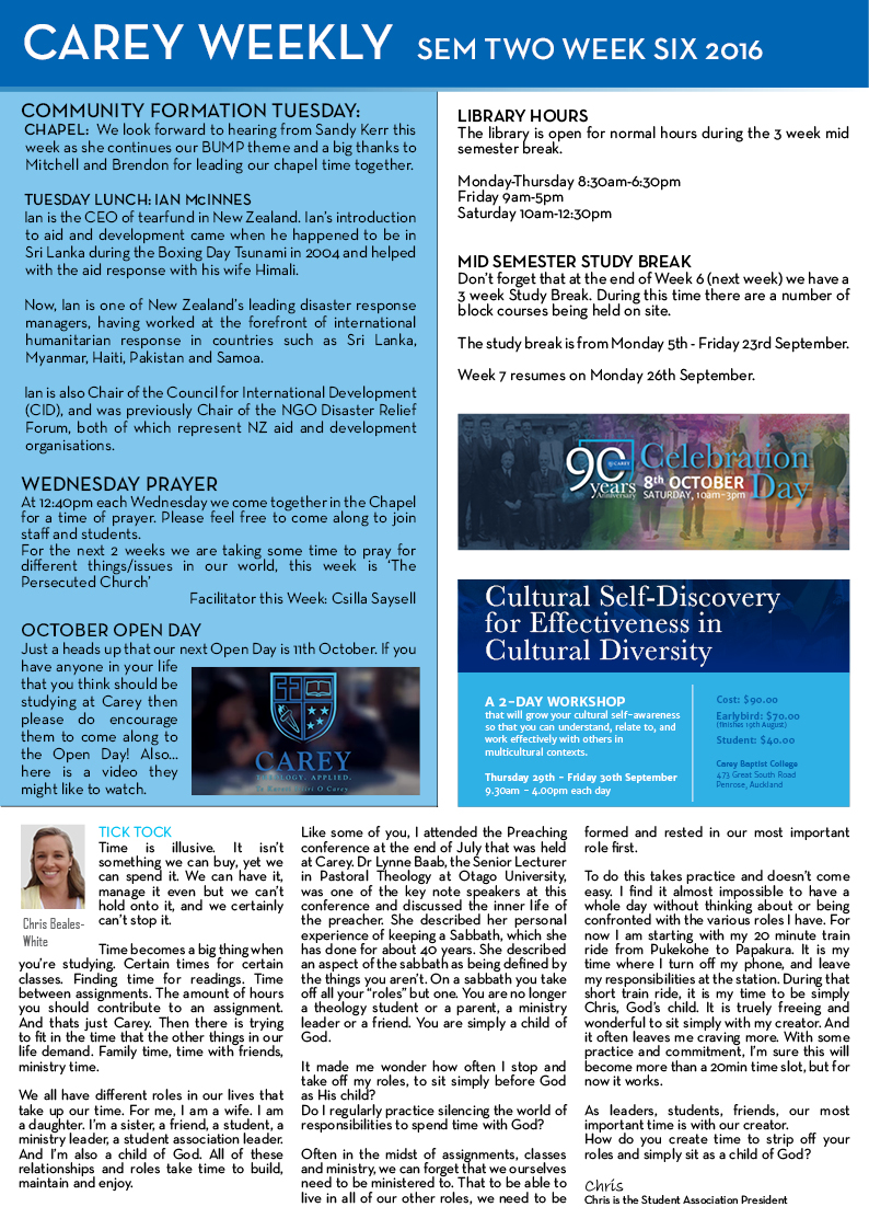 Carey Weekly Newsletter