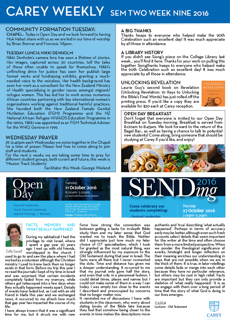 Carey Weekly Newsletter